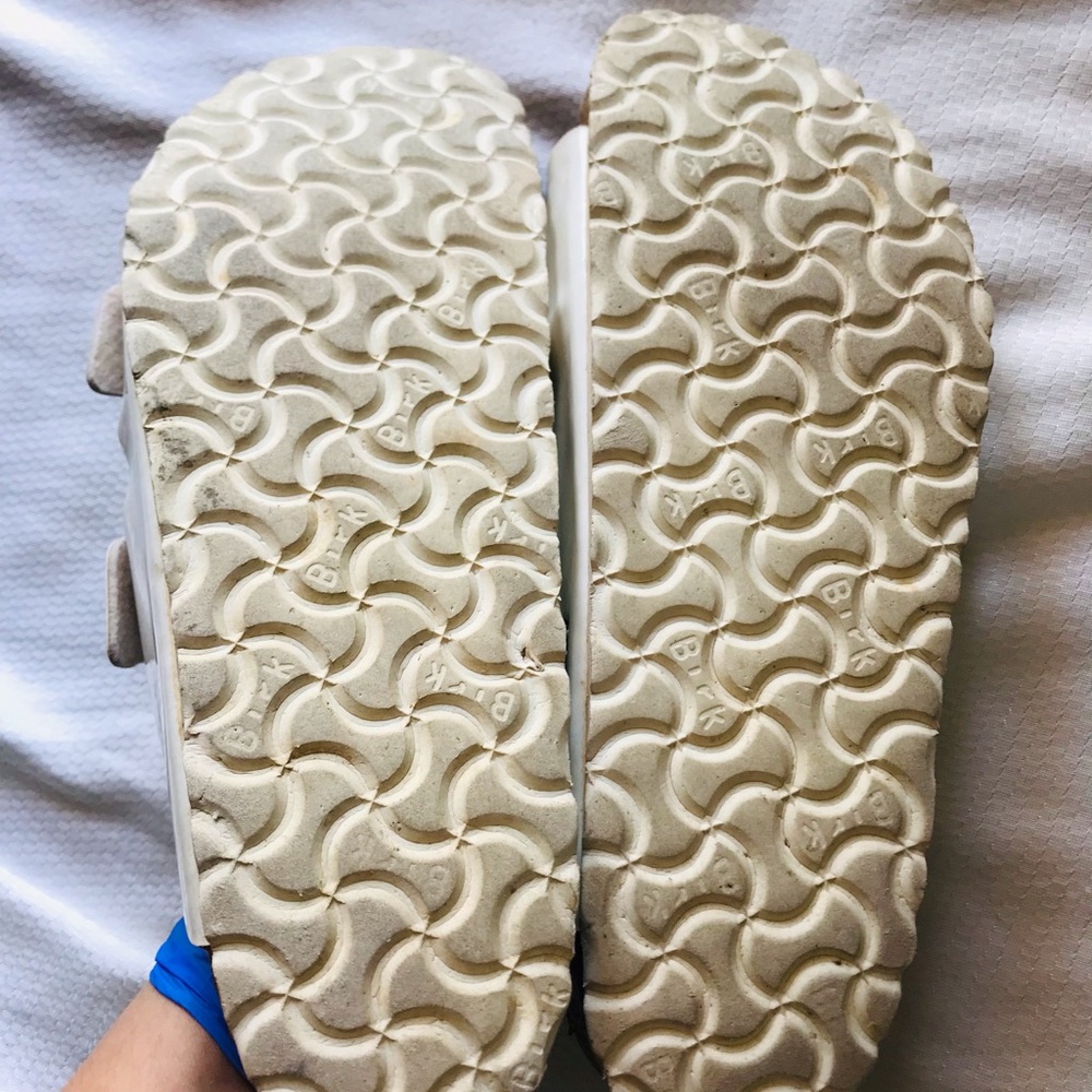 Birkenstock White Double Strap Sandals - Picture 9 of 9